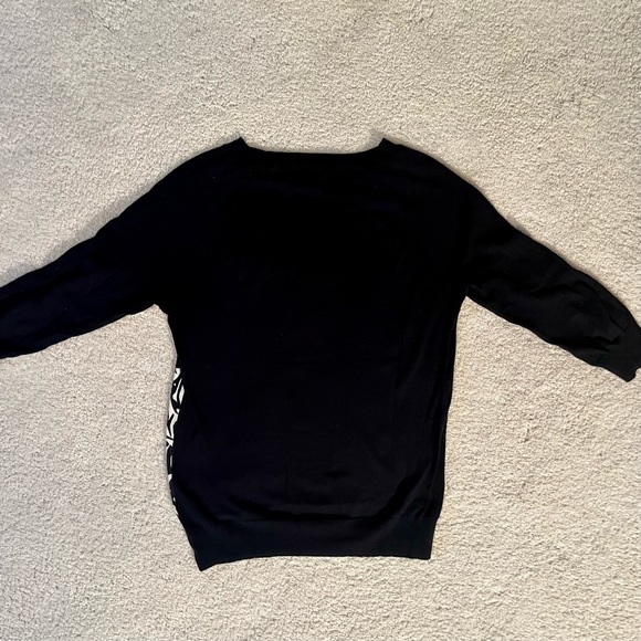 J. Crew navy and white nautical fish print lightweight summer sweater Sz S - Picture 3 of 4